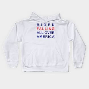 Biden Falling All Over America Kids Hoodie